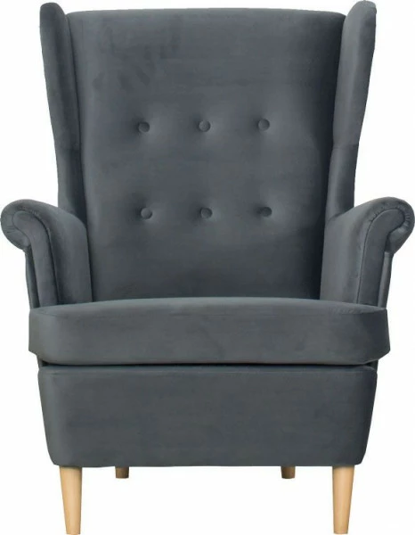 Fotel uszak Werina (plusz grafit) 