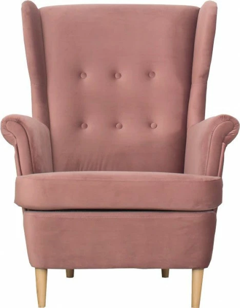 Fotel uszak Werina (plusz brudny róż)