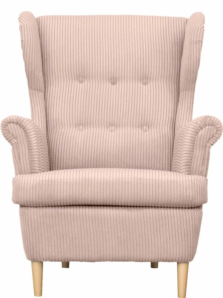 Fotel uszak Werina (sztruks róż)