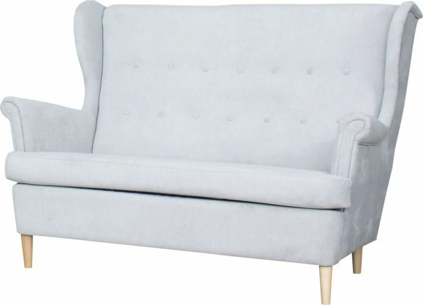 Sofa 2-osobowa Werina (diamentowy jasny szary)