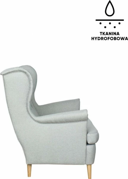 Sofa 2-osobowa Werina (elegantis jasny szary)