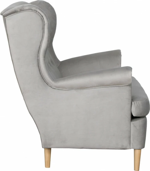 Sofa 2-osobowa Werina (plusz srebrzysty)