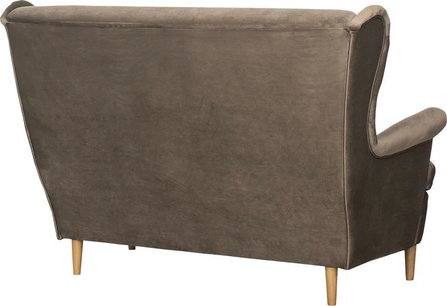 Sofa 2-osobowa Werina (plusz brąz)