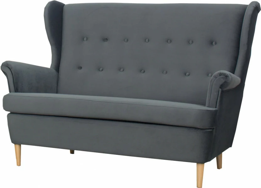 Sofa 2-osobowa Werina (plusz grafit) 