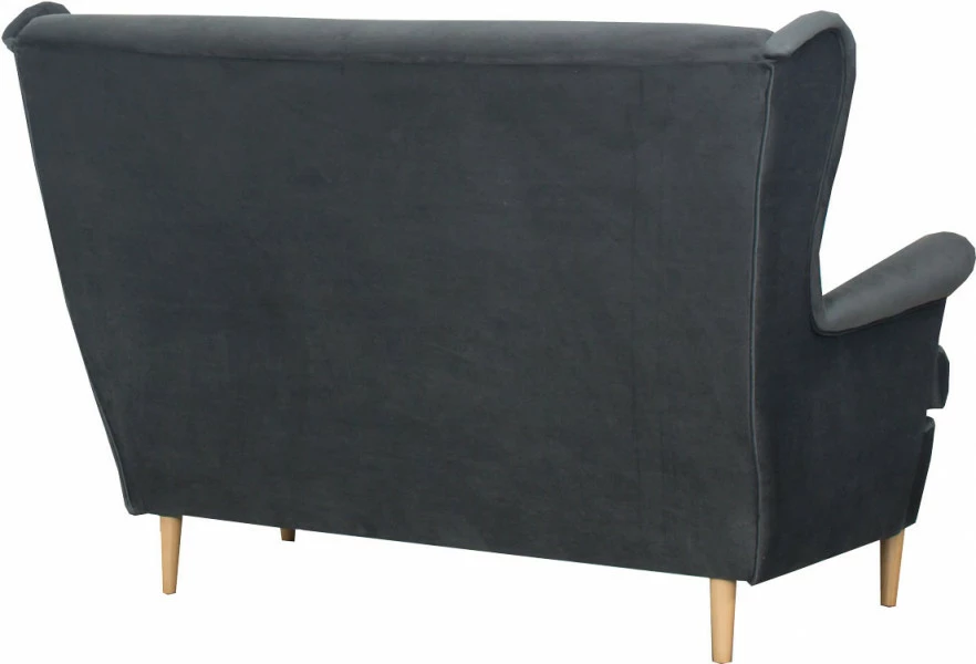 Sofa 2-osobowa Werina (plusz grafit) 