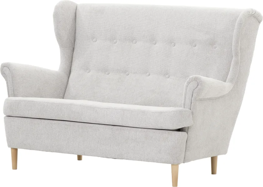 Sofa 2-osobowa Werina (rojal jasny szary) 