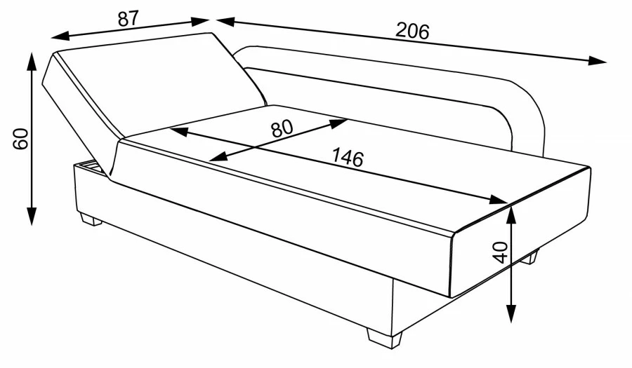 Tapczan Dawid lewy (plusz srebrzysty)