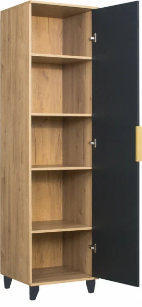 Półszafa uniwersalna (prawa/lewa) Floryda (grafit/dąb Soma ciemny) 