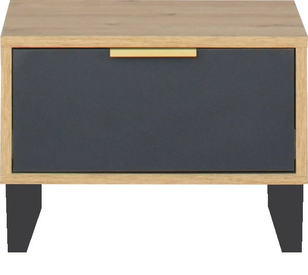 Stolik nocny Floryda (grafit/dąb Soma ciemny)