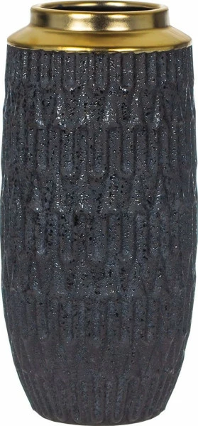 Wazon ceramiczny Konti 27 (czarny/złoty)