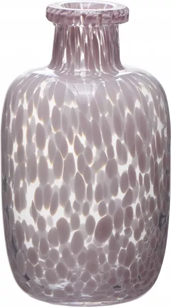 Wazon szklany duży Dots 50 (przezroczysty/różowy)