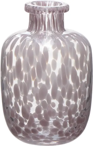 Wazon szklany mały Dots 50 (przezroczysty/różowy)