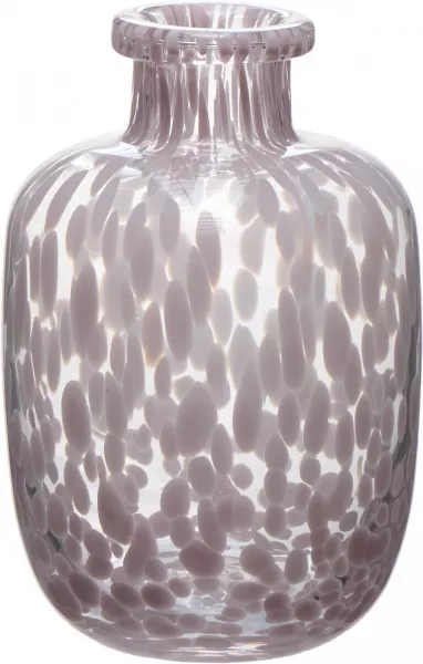 Wazon szklany mały Dots 50 (przezroczysty/różowy)