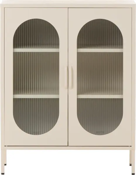 Witryna metalowa 2 drzwiowa Groovi 1 (beż)