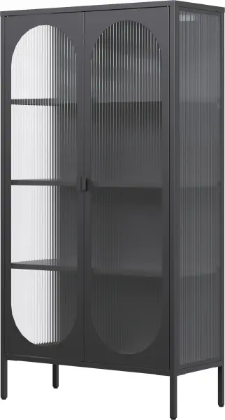 Witryna metalowa Groovi 2 drzwiowa (czarny)