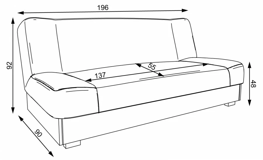 Wersalka Bajka (rojal grafit)