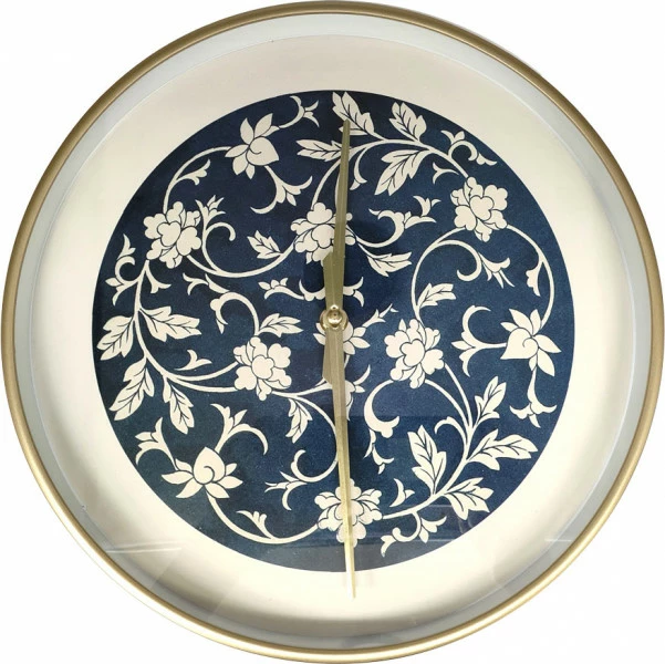 Zegar ścienny Happy Time 41 (kremowy/niebieski)