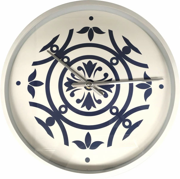 Zegar ścienny Happy Time 42 (biały/niebieski)