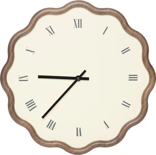 Zegar ścienny Darkwood 45 (kremowy/ciemny brąz)