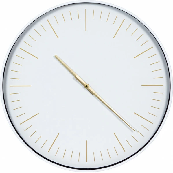 Zegar ścienny Naturos (biały/złoty) 