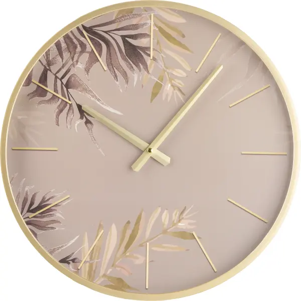 Zegar ścienny Naturos (brązowy/złoty)