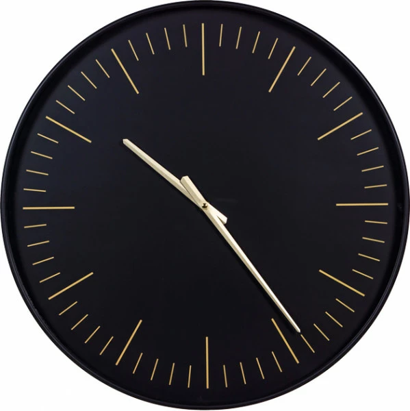 Zegar ścienny Naturos (czarny/złoty) 