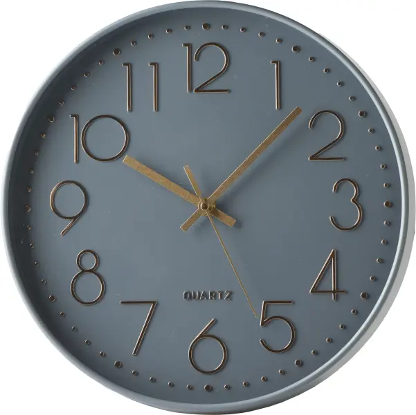 Zegar ścienny Naturos (grafitowy/różowo-złoty)