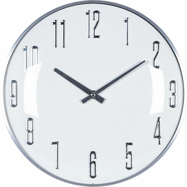 Zegar ścienny Naturos (srebrny/biały)