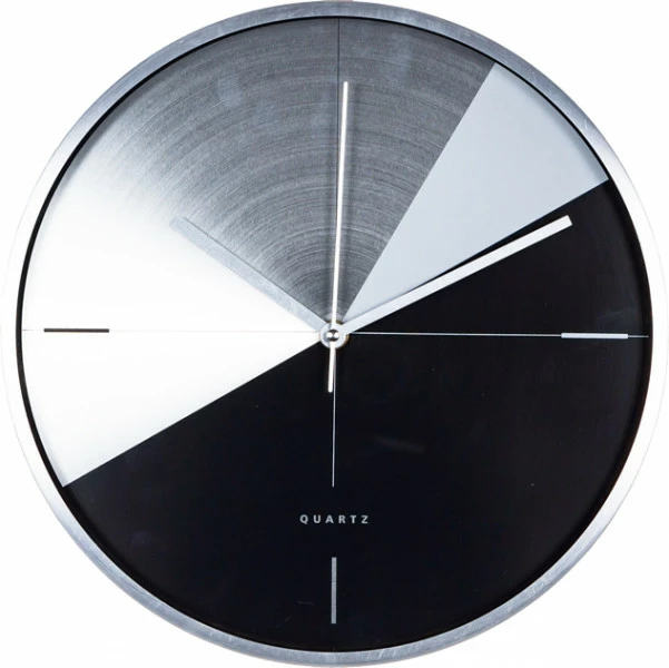Zegar ścienny Naturos (srebrny/czarny/biały)