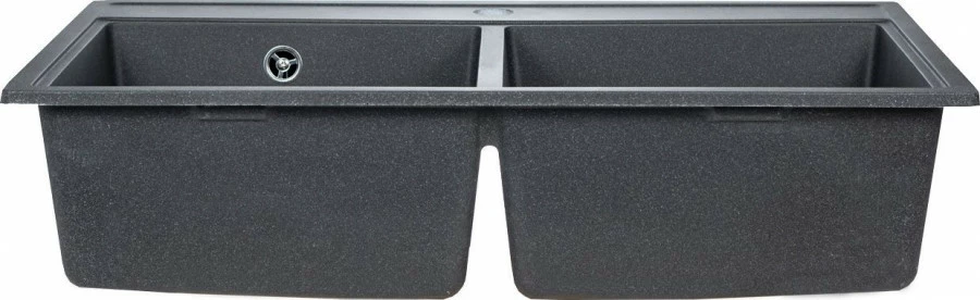 Zlew 2-komorowy Luna (czarny)