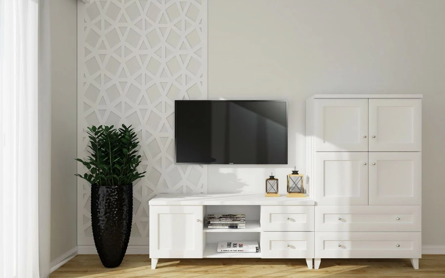 Stolik RTV 138 cm Majorka (biały)