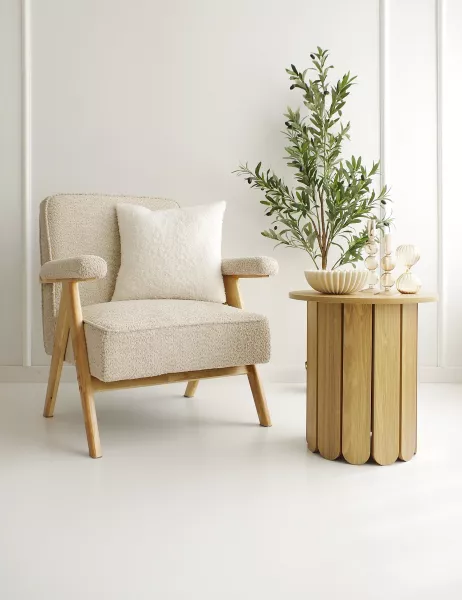 Fotel Vintage 25 (boucle beżowy) 