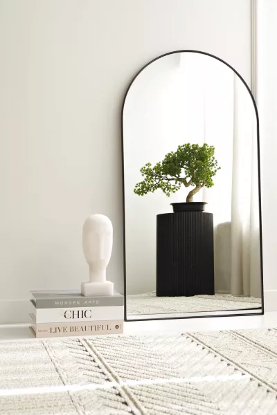 Lustro ścienne Ravia (czarny) 