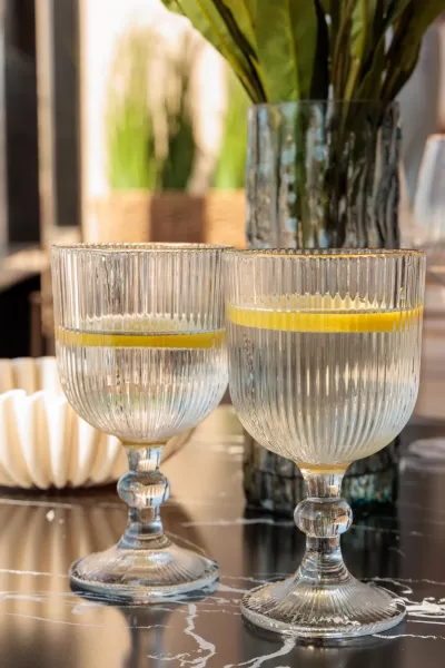 Pucharek szklany Rifle ze złotą obwódką (370 ml)