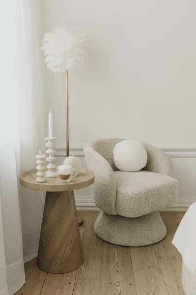 Fotel obrotowy Lizbona 29 (boucle beżowy)