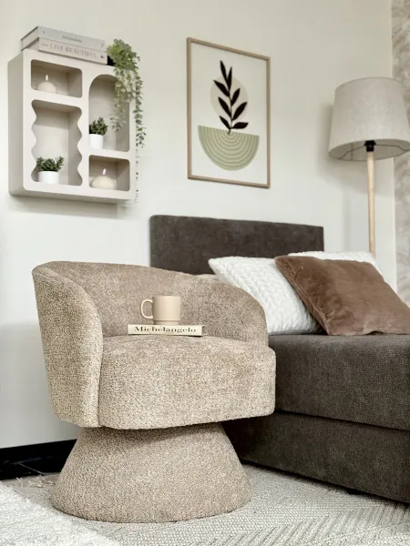 Fotel obrotowy Lizbona 29 (boucle cappuccino)