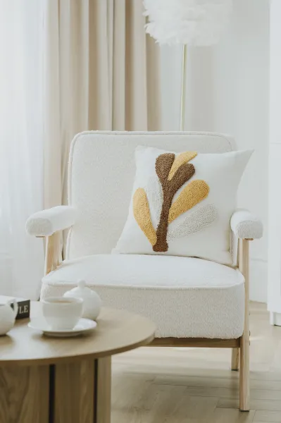 Fotel Vintage 25 (boucle kremowy)