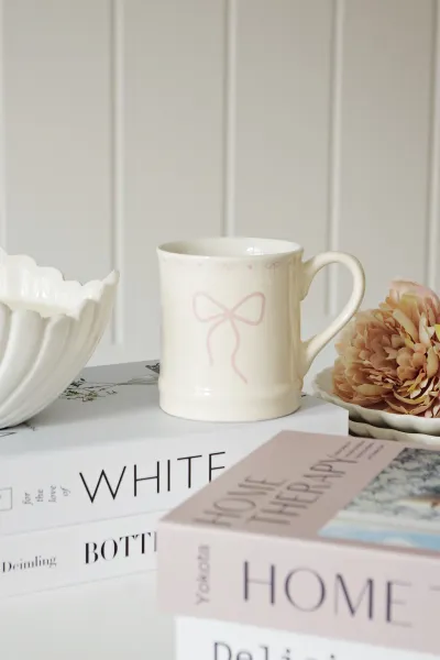 Kubek Bella 165 (kremowy/różowy)