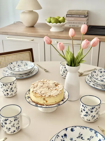 Patera na ciasto Blue Flowers 178