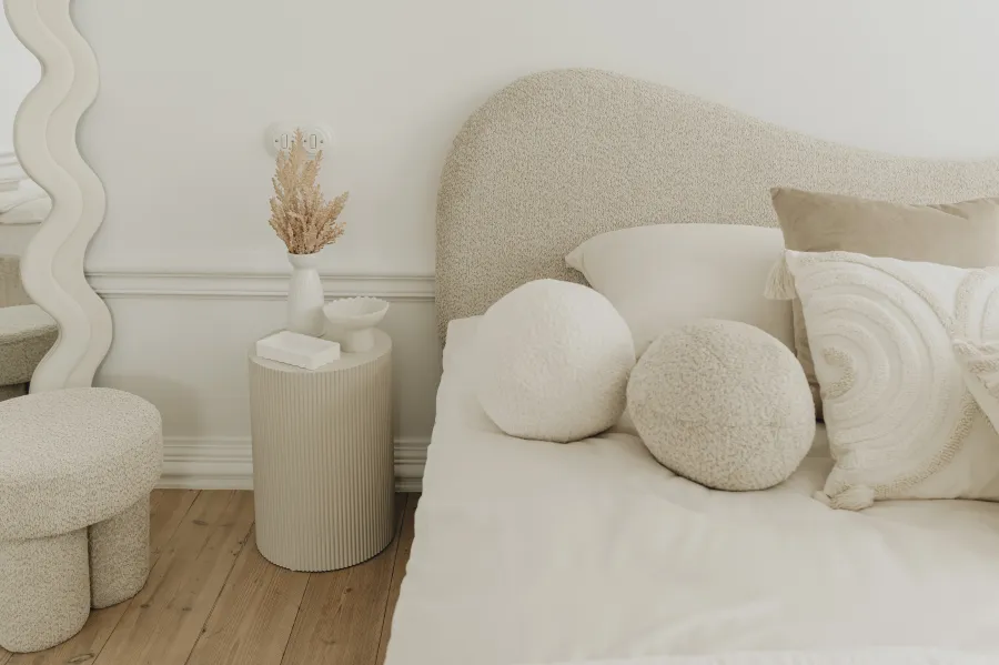 Poduszka okrągła Pires 55 (boucle beżowy)