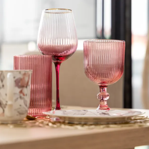 Pucharek szklany Rifle 350 ml (różowy)