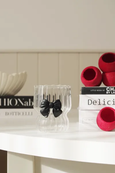 Szklanka z czarną kokardką Bella 33