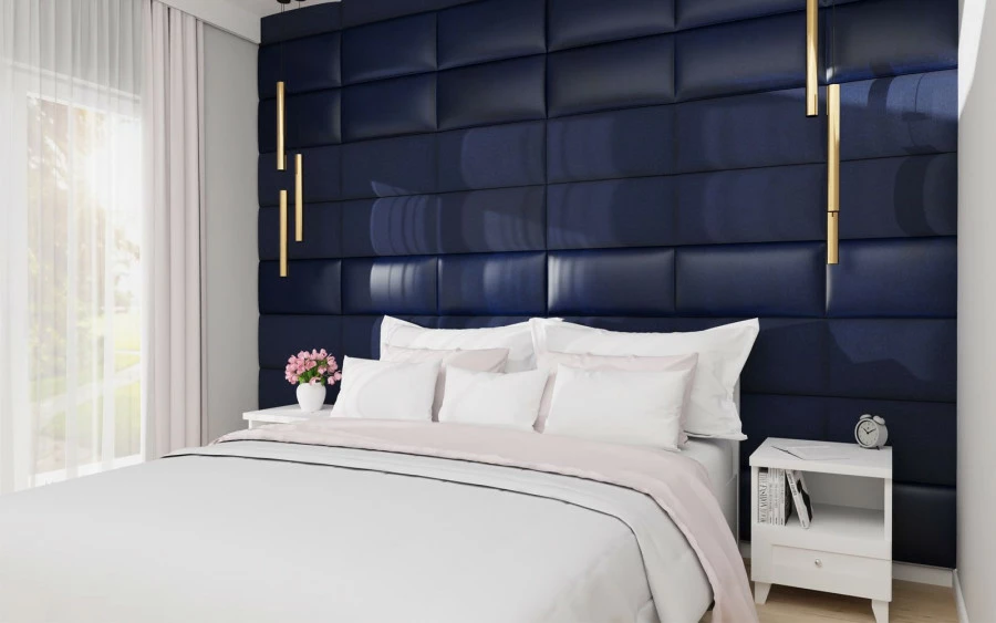 Łóżko 2-osobowe 140 Aga (biały połysk)