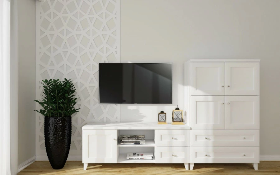 Stolik RTV 138 cm Majorka (biały)