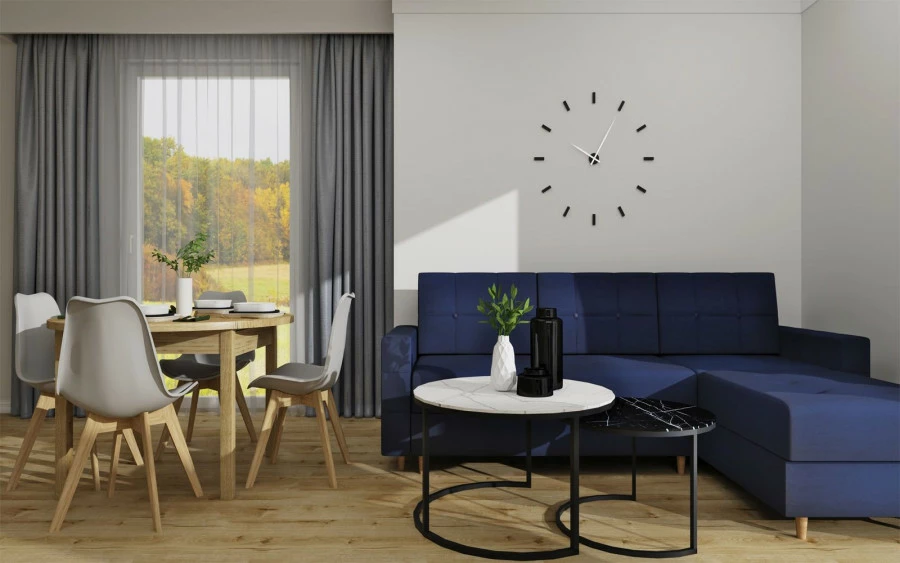 Narożnik Paris (plusz granat)