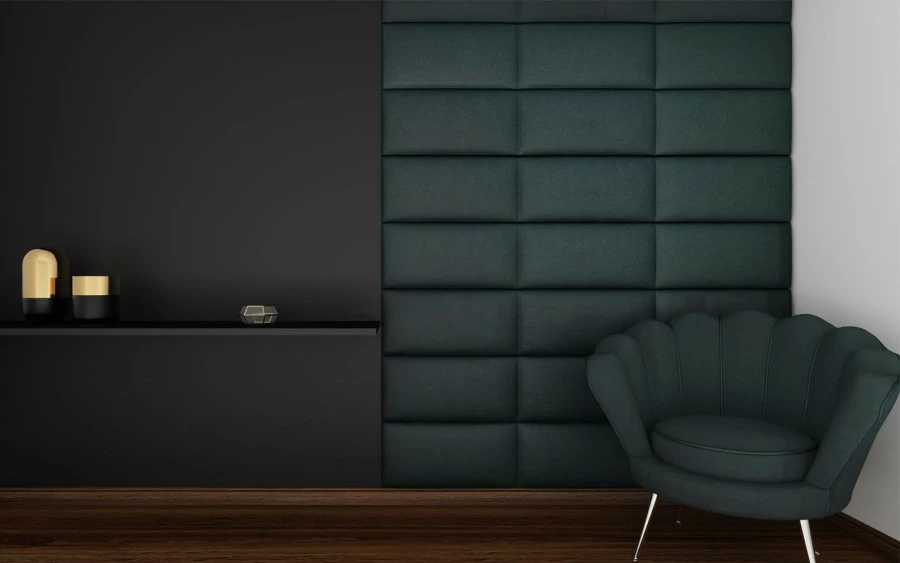 Panel tapicerowany (dekoracyjny) 30x60cm (Plusz zieleń)