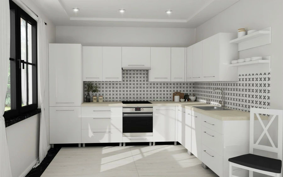 Szafka 60x36 nad okap Loara (biały połysk)