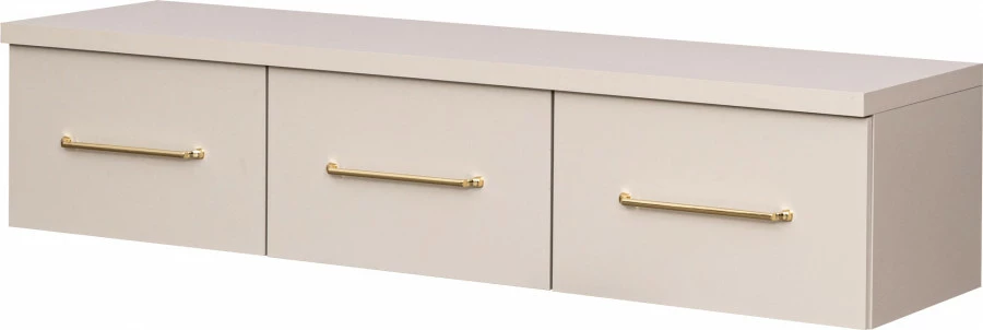 Stolik RTV podwieszany z 3 szufladami Bari (kaszmir)