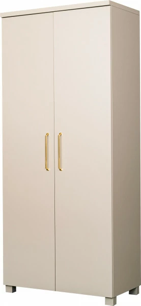 Szafa wysoka dwudrzwiowa z półkami i drążkiem Bari (kaszmir) 