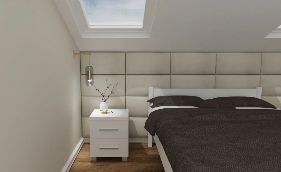 Stolik nocny Panama (biały połysk)